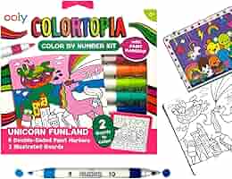 Amazon.com: Ooly Colortopia Color by Number Paint Marker Kit